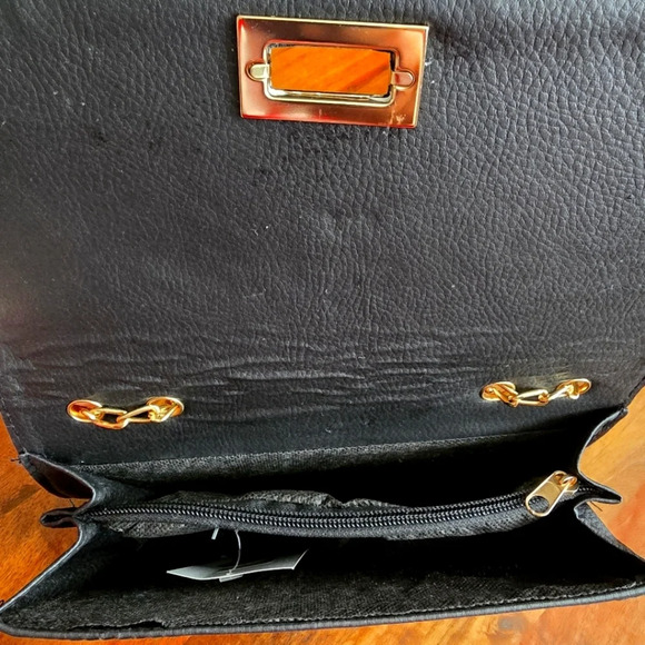 Mariyln Monroe Black Printed Gold Chair Link Shoulder Crossbod Bag Fashion Purse - Picture 4 of 4